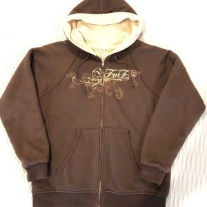 FMF Racing fleece lined zip up hoodie